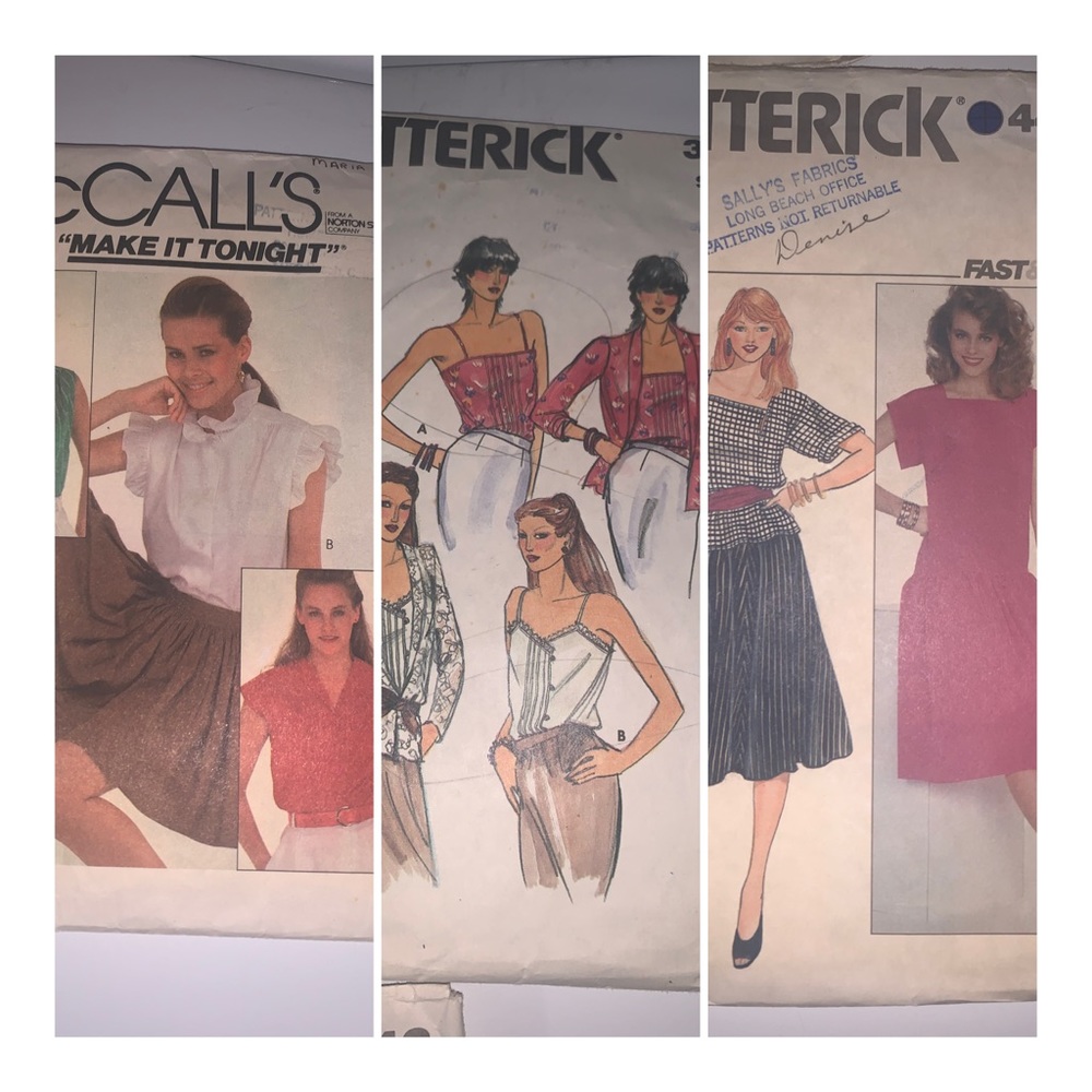 1980’s vintage patterns. Bundled